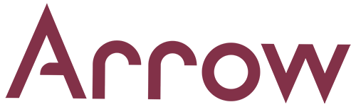Maroon text with the word "Arrow".